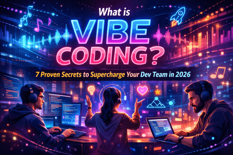 What is vibe coding — developer in deep flow state coding at desk in 2026