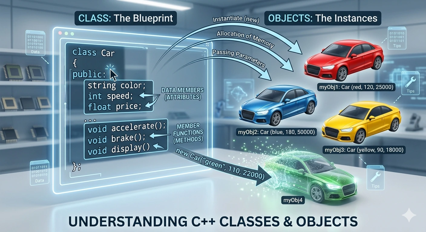 C++ Classes and Objects Explained with Examples