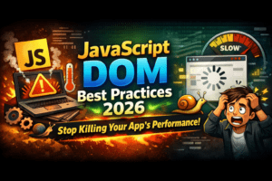 javascript dom best practices 2026 — developer writing clean code